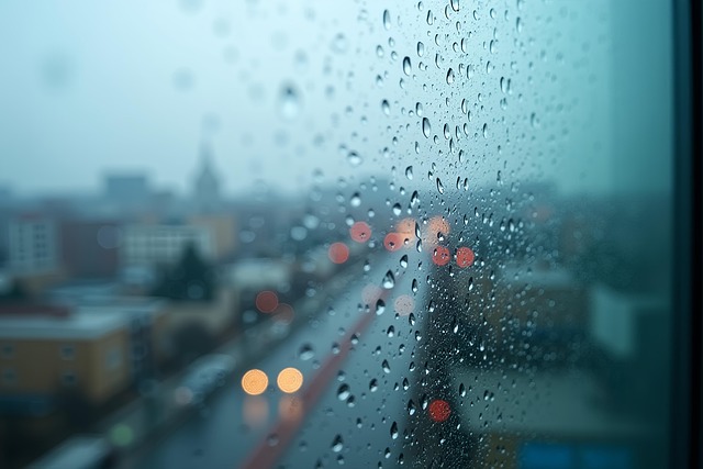 Free ai generated urban raindrops illustration