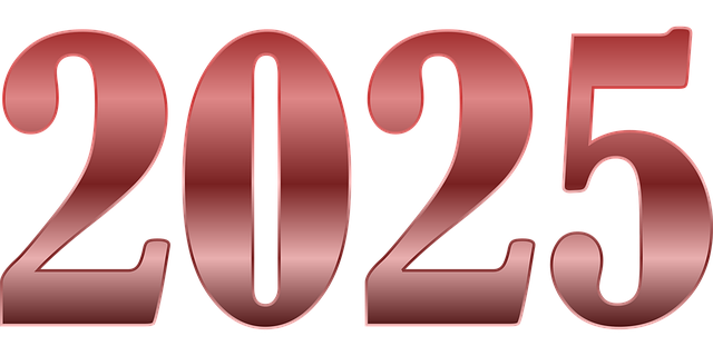 Free new year 2025 date illustration