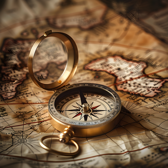 Free ai generated compass map illustration