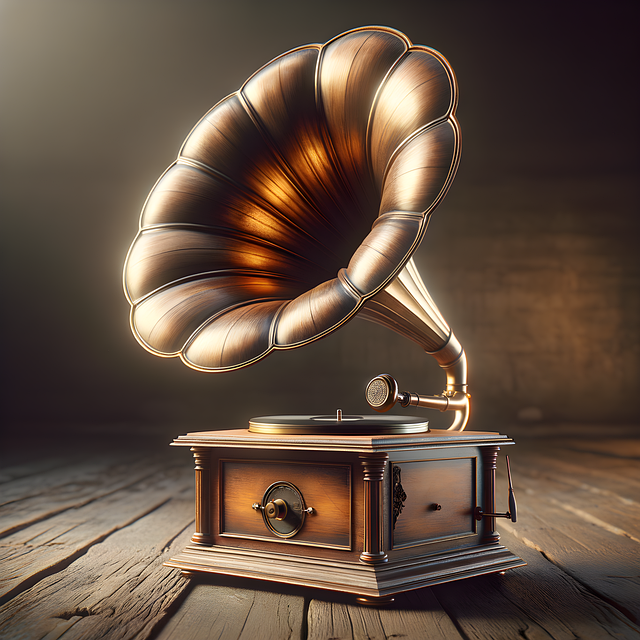 Free ai generated gramophone music illustration
