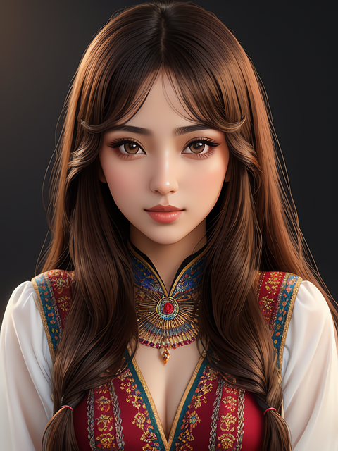 Free ai generated portrait woman illustration
