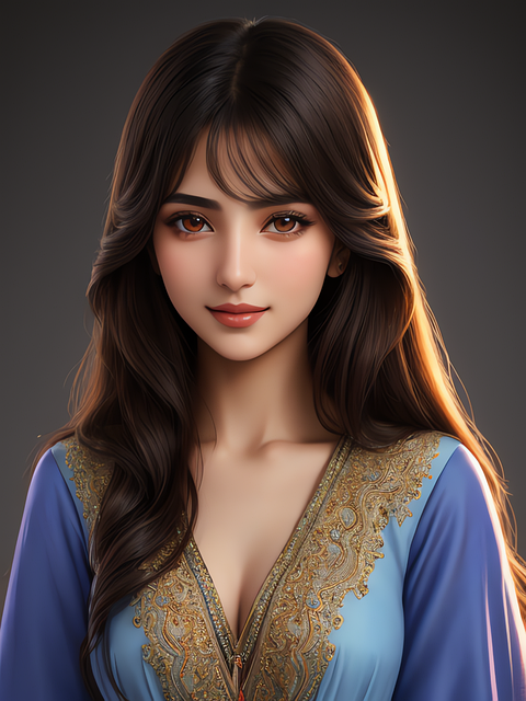 Free ai generated portrait woman illustration