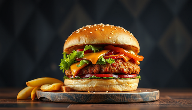 Free ai generated burger hamburger illustration