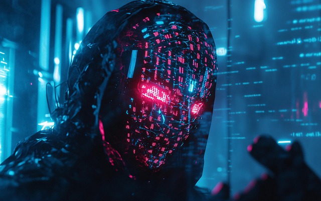 Free cyberpunk futuristic neon illustration