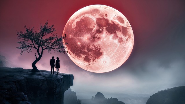 Free ai generated nature moon illustration