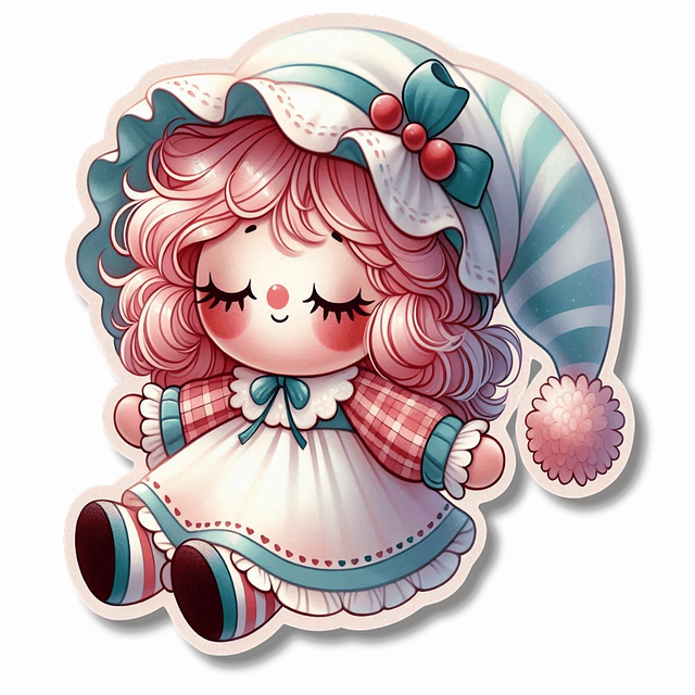 Free rag doll christmas cute illustration