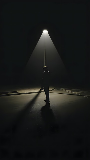 Strassenlicht, Dunkelheit, Einsamkeit