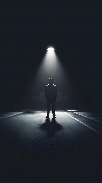 Strassenlicht, Dunkelheit, Einsamkeit