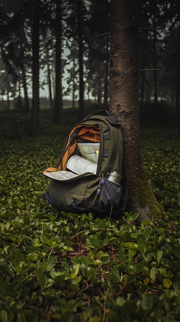 Rucksack, Wald, Baum, Dunkle Atmosphäre