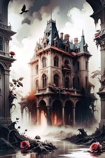 Free villa house property illustration