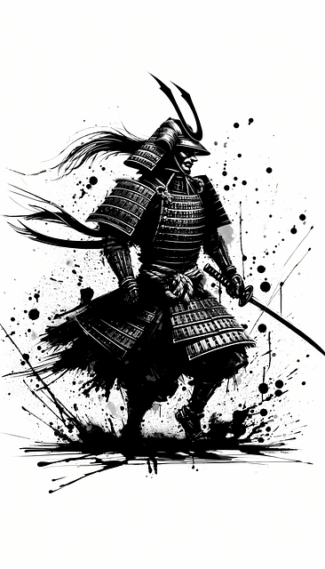 Samurai, Japonés, Guerrero, Tinta