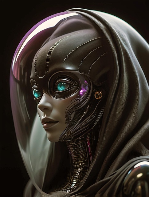 Ai产生的, 女士, 脸, 外星人, 幻想, 科幻小说, 外星, 义, 安卓
