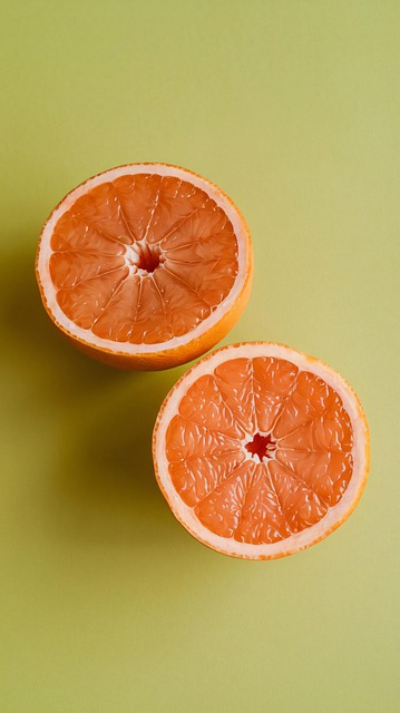 Ai Generiert, Obst, Grapefruit, Halbiert