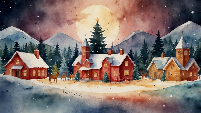 Free ai generated christmas advent illustration