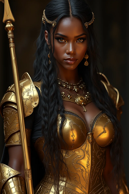 Free ai generated goddess warrior illustration