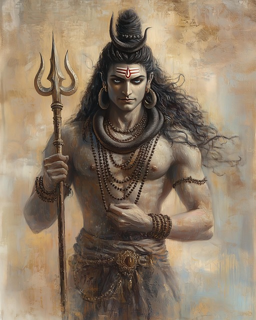 Free ai generated shiva hindu deity illustration