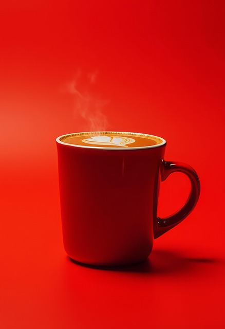 Latte, Melk Thee, Koffie, Rode Mok