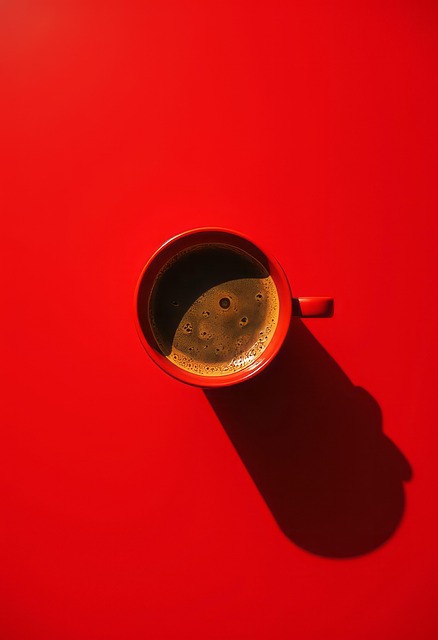 Rød, Kaffe, Skygge, Ovenfra, Koffein