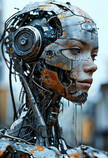Free ai generated woman robot illustration