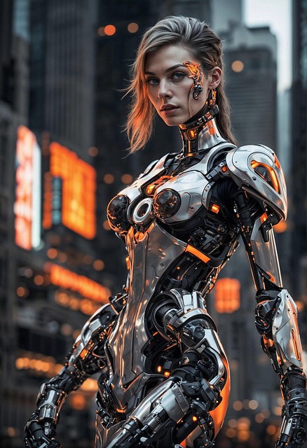 Ai Generiert, Mädchen, Cyborg, Roboter