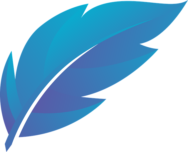 Free feather plumage gradient vector