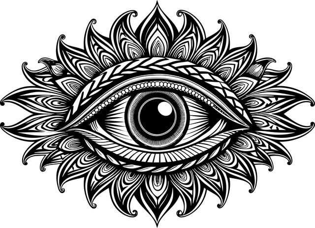 Free ai generated evil eye occult vector