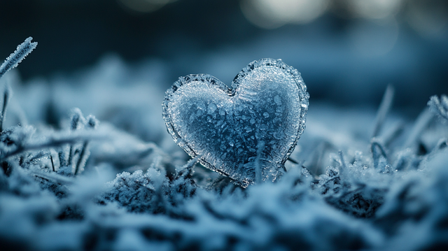 Free ai generated heart ice illustration