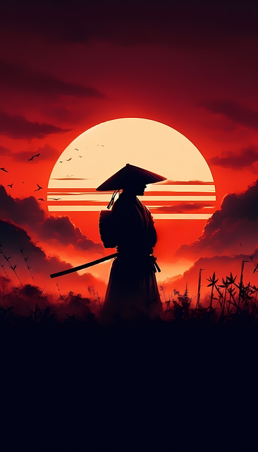 Free samurai japanese warrior illustration