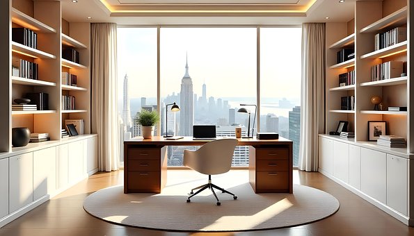 Free Ai Generated Modern Home Office illustration and picture
