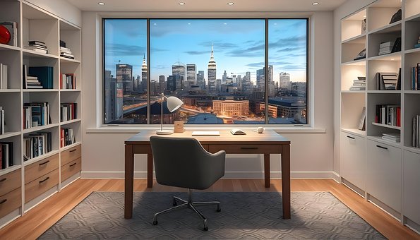 Free Modern Home Office Office illustration and picture