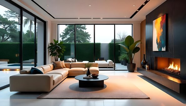 Free Sleek Living Room Furniture illustration and picture