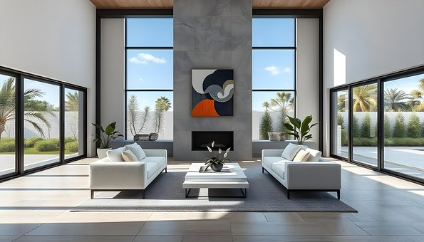 Free Sleek Living Room Furniture illustration and picture