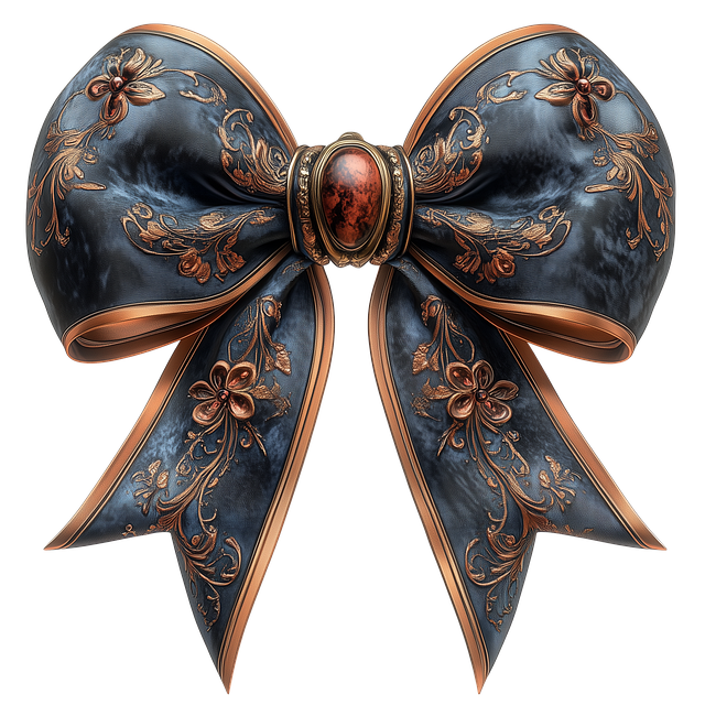 Free ribbon decorative loop brooch illustration