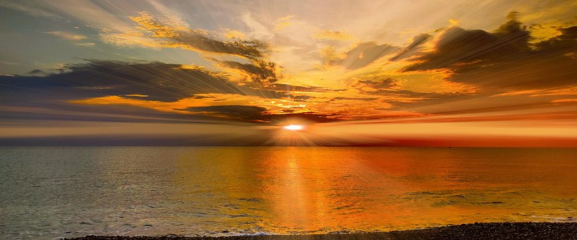 Free Sunset Sea photo and picture