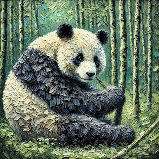 Free ai generated panda giant panda illustration