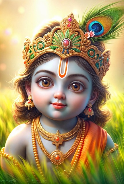 Free ai generated krishna god illustration