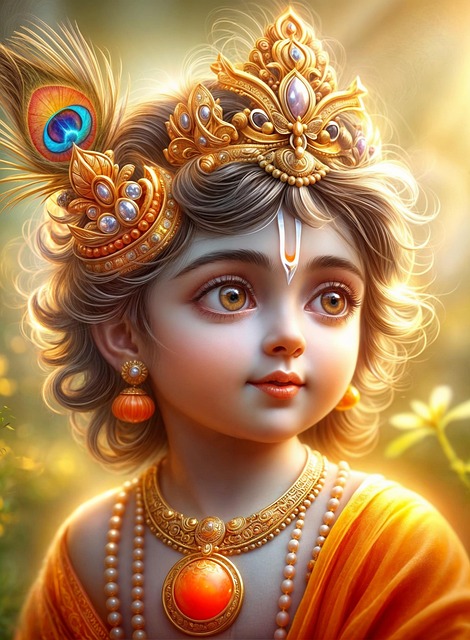 Free ai generated krishna god illustration