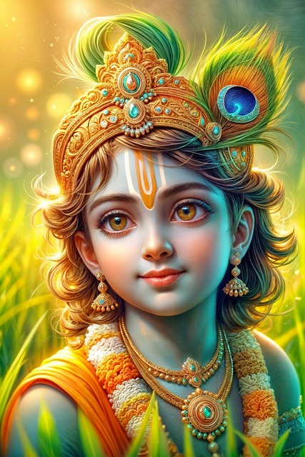 Free ai generated krishna god illustration