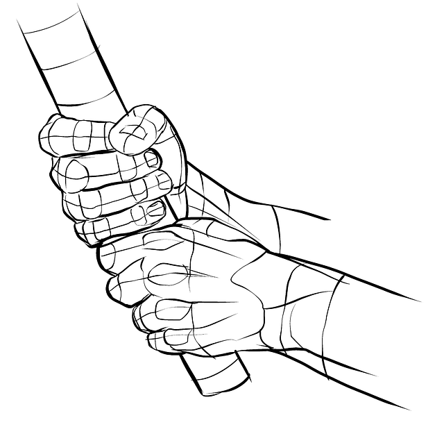 Pose, Referencia, Dibujo, Mano, Agarre