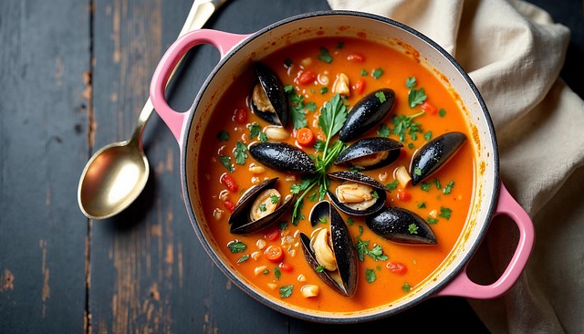 Free ai generated mussel seafood illustration