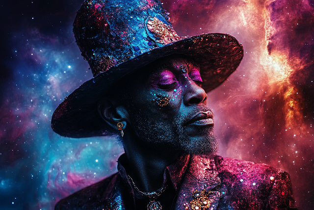 Free ai generated man space illustration