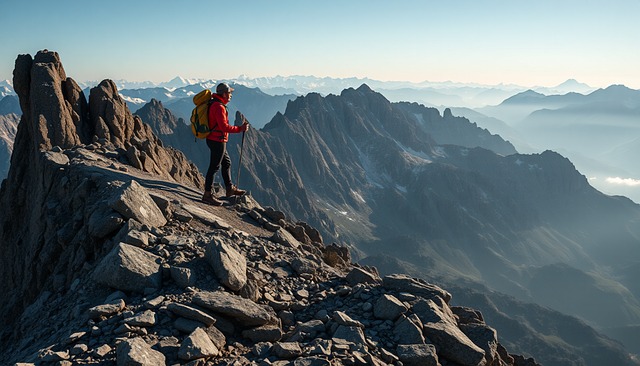 Free ai generated mountain hiker illustration