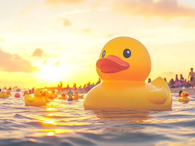 Free ai generated ducks toys illustration