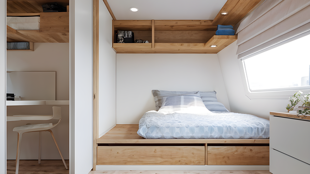 Free ai generated bedroom bed illustration