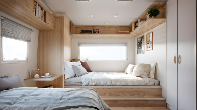 Free ai generated bedroom bed illustration