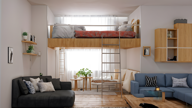 Free ai generated bedroom bed illustration