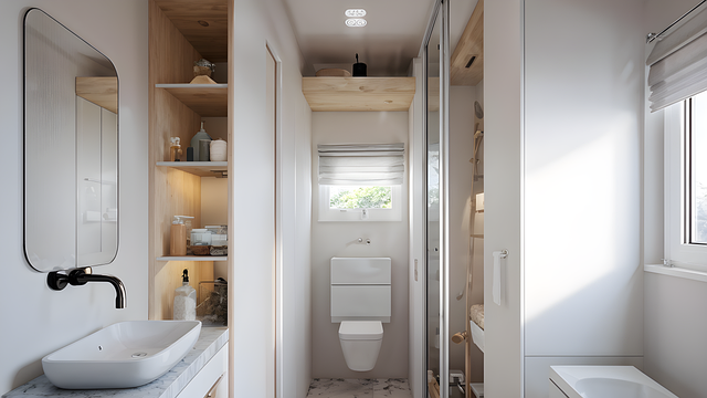 Free ai generated tiny house minimalist living illustration