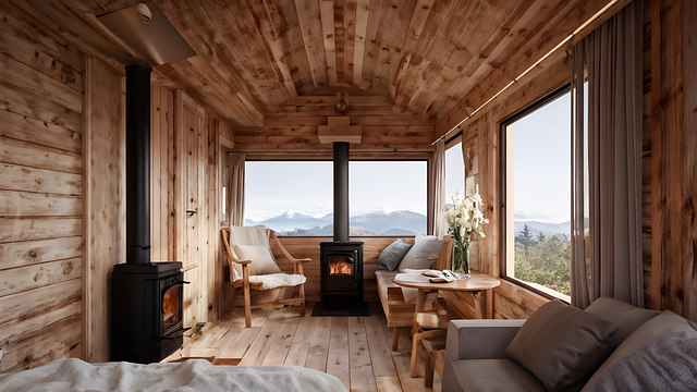 Free ai generated bedroom camper van illustration