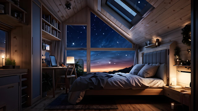 Free ai generated tiny house minimalist living illustration