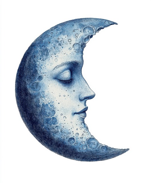 Free ai generated moon night illustration